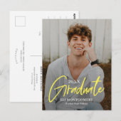 Carte postale de remise des diplômes à couleur mod (Devant / Derrière)