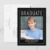 Carte postale de remise des diplômes à dégradé de (Devant / Derrière)