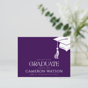 Carte postale de remise des diplômes avec un gland