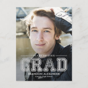 Carte postale de remise des diplômes de couleur mo