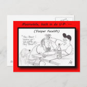 Carte postale de remontée du visage de Yooper (Devant / Derrière)