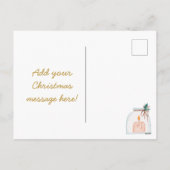 Carte postale de renard de guirlande de houx de (Dos)