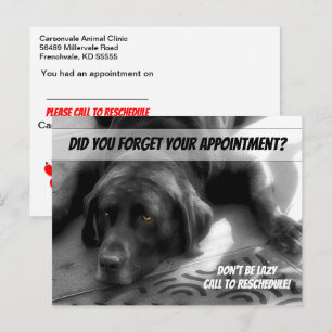 Carte postale de rendez-vous manqué Ne soyez pas p