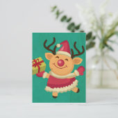 Carte postale de rennes dansants (Debout devant)