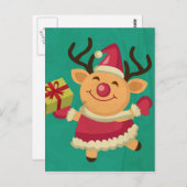 Carte postale de rennes dansants (Devant / Derrière)