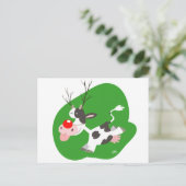 Carte postale de rennes de Noël (Debout devant)