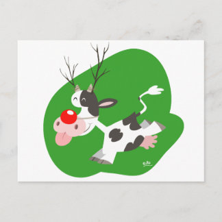 Carte postale de rennes de Noël
