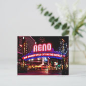 Carte postale de Reno, Nevada la nuit (Debout devant)
