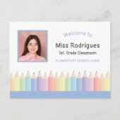 Carte postale de rentrée scolaire pour enseignant (Devant)