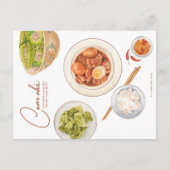 Carte postale de repas familial vietnamien (Devant)