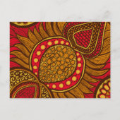 Carte postale de repas RSVP Red Floral Ankara afri (Dos)