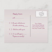 Carte postale de réponse à une invitation (RSVP) a (Dos)