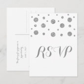 Carte postale de réponse Confetti Parties scintill (Devant / Derrière)