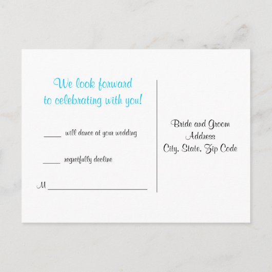 Carte postale de réponse Damas (Dos)