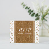 Carte postale de réponse de mariage à paillettes f (Debout devant)