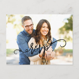 Carte postale de réponse de mariage de scénario de
