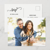 Carte postale de réponse de mariage de scénario de (Devant / Derrière)