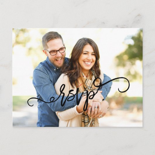 Carte postale de réponse de mariage de scénario de (Devant)