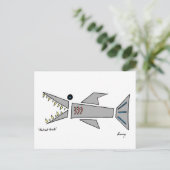 Carte postale de requin Abstrait (Debout devant)
