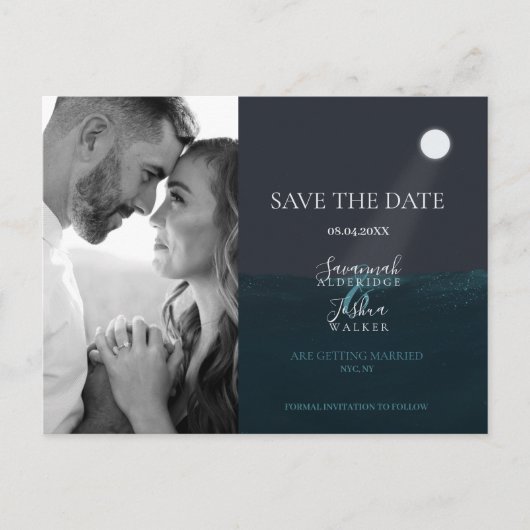 Carte postale de réservation de date pour la photo (Devant)