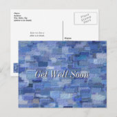 Carte postale de rétablissement avec un abstrait d (Devant / Derrière)