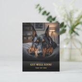 Carte postale de rétablissement Doberman Pinscher  (Debout devant)