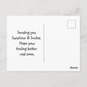 Carte postale de rétablissement Smiling Sun (Dos)