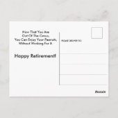 Carte postale de retraite amusante d'éléphants de (Dos)