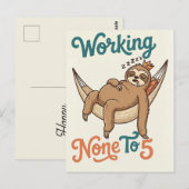 Carte postale de retraite heureuse - Aucun à 5 Mod (Devant / Derrière)