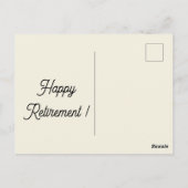 Carte postale de retraite heureuse - Aucun à 5 Mod (Dos)