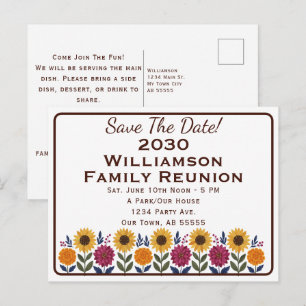 Carte postale de réunion de famille à thème tourne