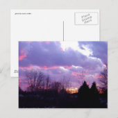 Carte postale de rêve au coucher du soleil (Devant / Derrière)