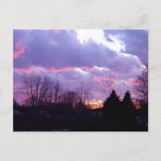Carte postale de rêve au coucher du soleil