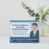 Carte postale de révision du plan Medicare AEP 202 (Debout devant)