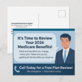 Carte postale de révision du plan Medicare AEP 202 (Devant / Derrière)