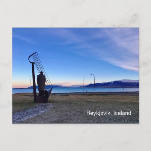 Carte postale de Reykjavik Islande avec l'écriture (Devant)