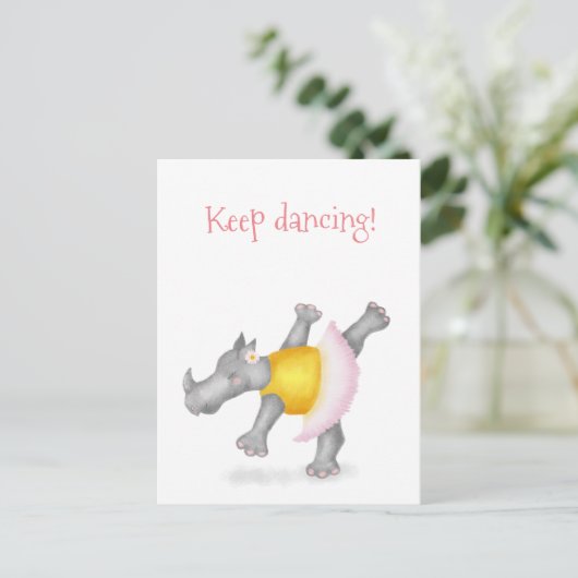 Carte postale de rhinocéros joli (Debout devant)