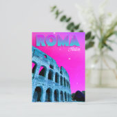 Carte postale de Rome, Italie - Colisée  (Debout devant)