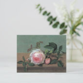 Carte postale de rose rose d'art floral fin (Debout devant)