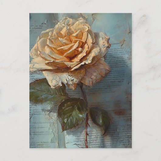 Carte postale de rose vintage (Devant)