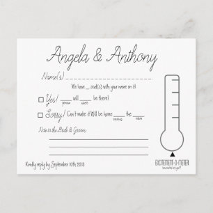 Carte postale de RSVP (mariage)