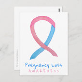 Carte postale de ruban d'art pour la sensibilisati (Devant / Derrière)