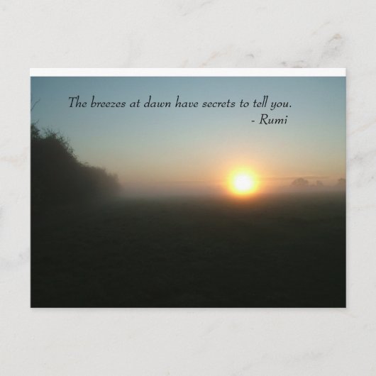 Carte postale de Rumi 'The Breezes at Dawn' (Devant)