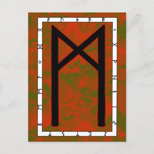 Carte postale de Rune Mannaz - Humanité (Devant)