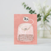 Carte postale de sachet de thé mignon (Debout devant)