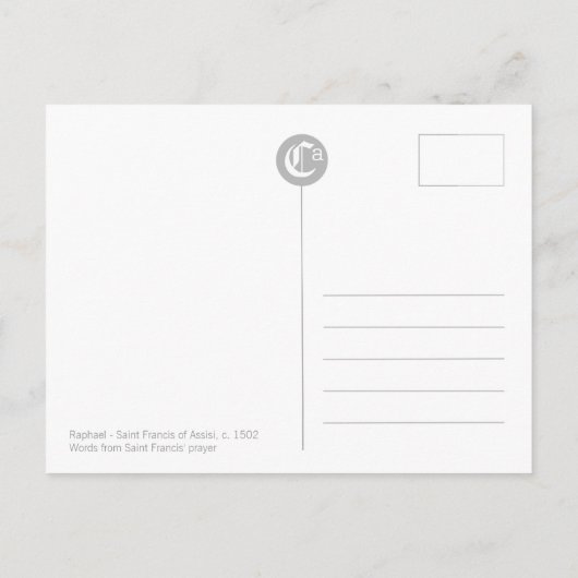 Carte postale de Saint François CC0731 Raphael (Dos)