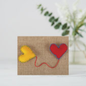 Carte postale de Saint-Valentin avec les coeurs (Debout devant)