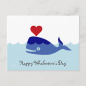Carte postale de Saint-Valentin de baleine (Devant)