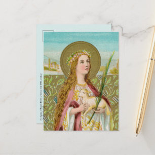 Carte postale de Sainte-Agnès de Rome (CS 01)