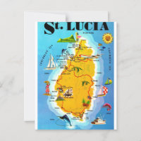 Carte postale de Sainte-Lucie